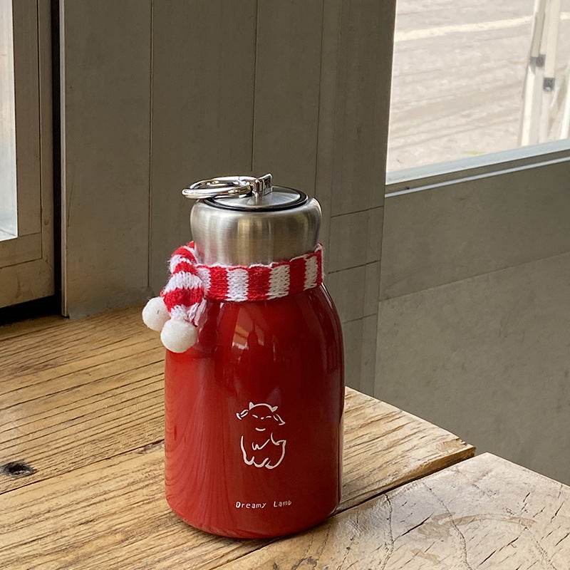 Cute Mini Water Bottle with Keychain – Portable Reusable Bottle & Bag Charm